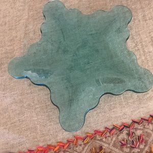 Annieglass Ultramarine Stardush Plate